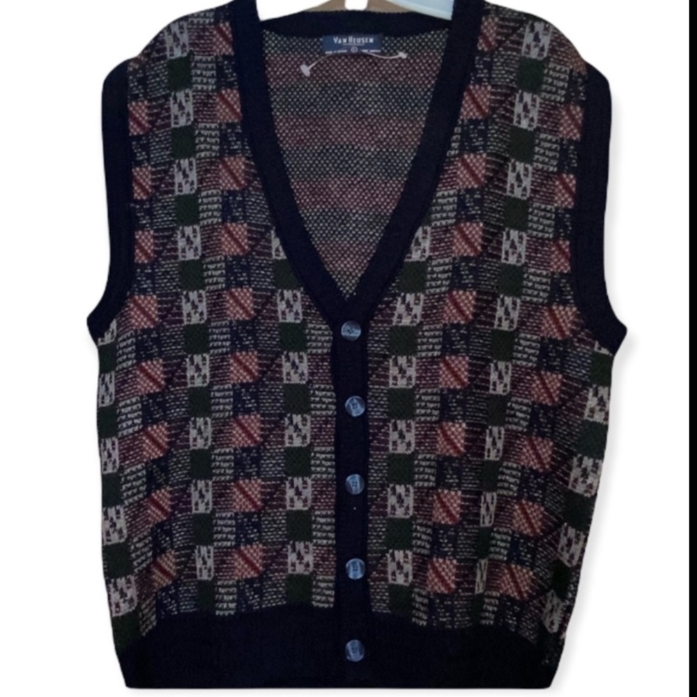 Van Heusen Men's Multicolor Sweater Vest large